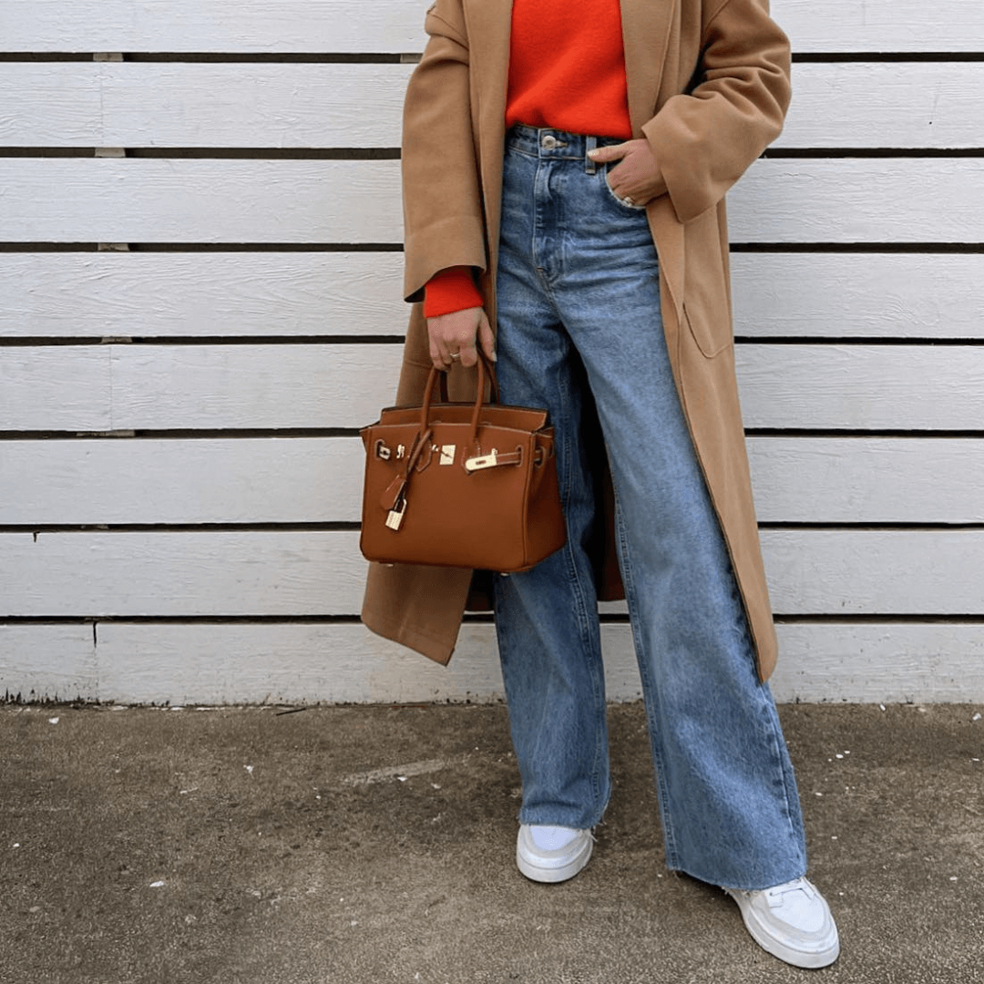 Women's Large Leather Top-Handle Handbag