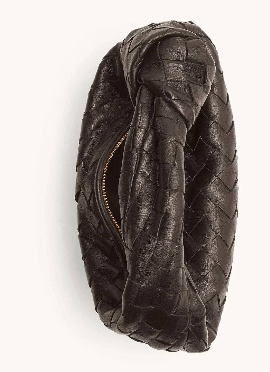 Women's Woven Knot-Handle Mini Hobo Bag