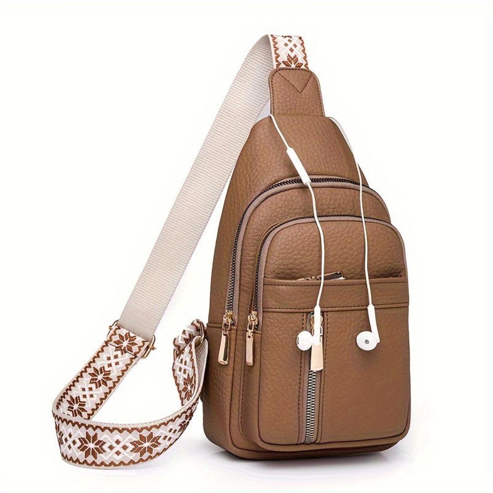 Women's Margaret Pebbled Vegan Leather Sling Crossbody Bag