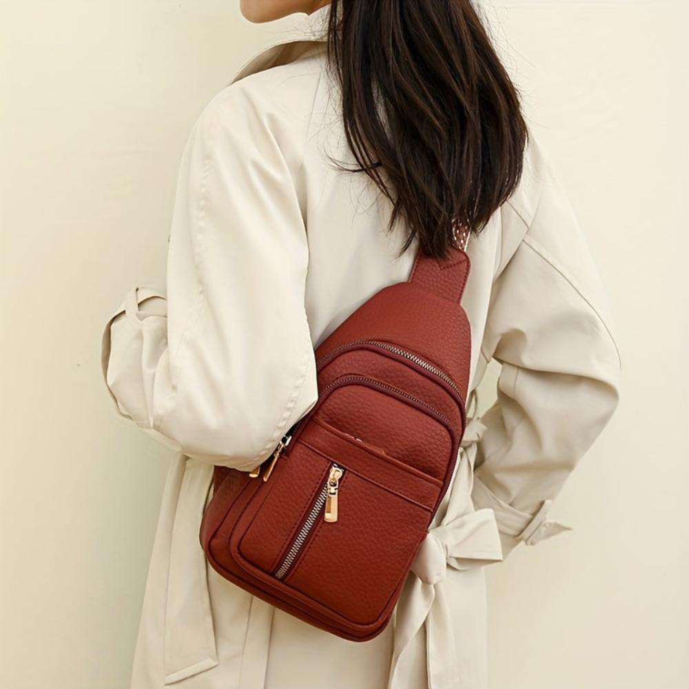 Women's Margaret Pebbled Vegan Leather Sling Crossbody Bag