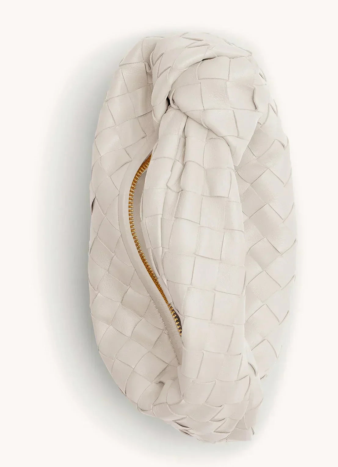 Women's Woven Knot-Handle Mini Hobo Bag