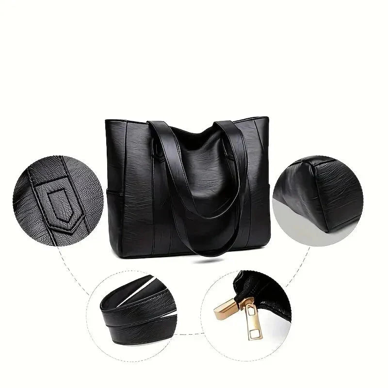 Women's Genuine Leather Shoulder Bag with Single Strap