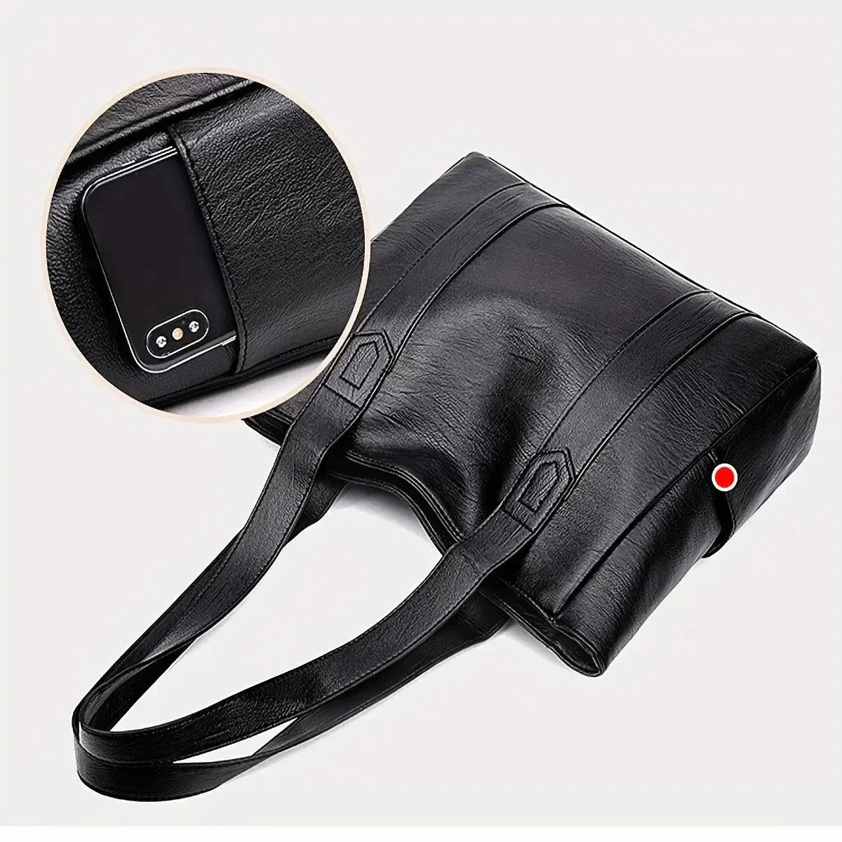 Women's Genuine Leather Shoulder Bag with Single Strap