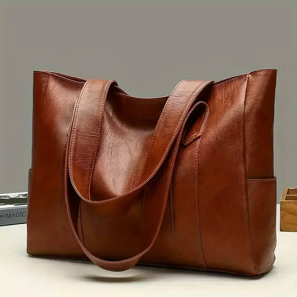 Women's Genuine Leather Shoulder Bag with Single Strap