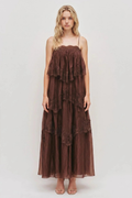 Women's Feminine Lace Tiered Maxi Dress