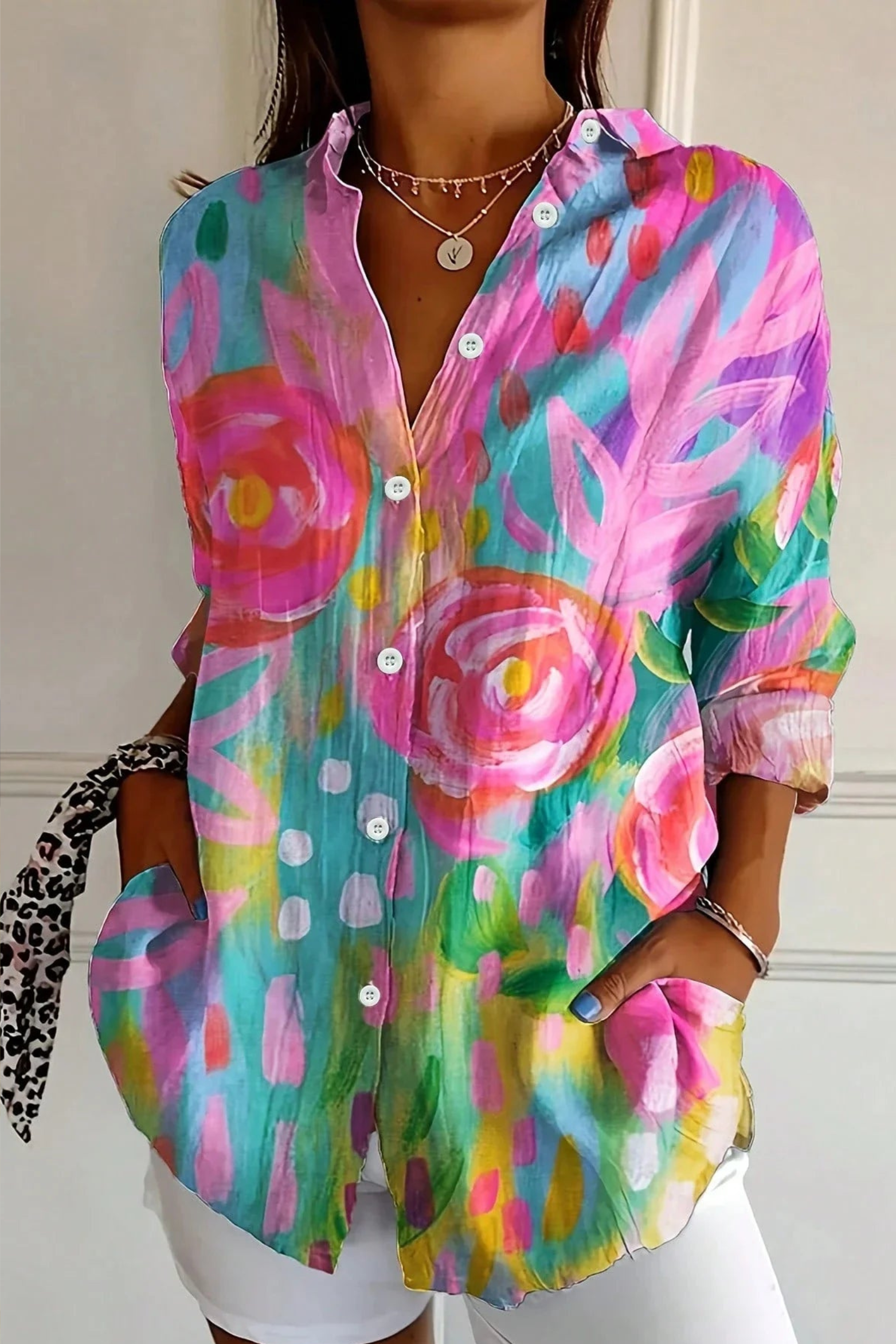Women's Abstract Print Blouse