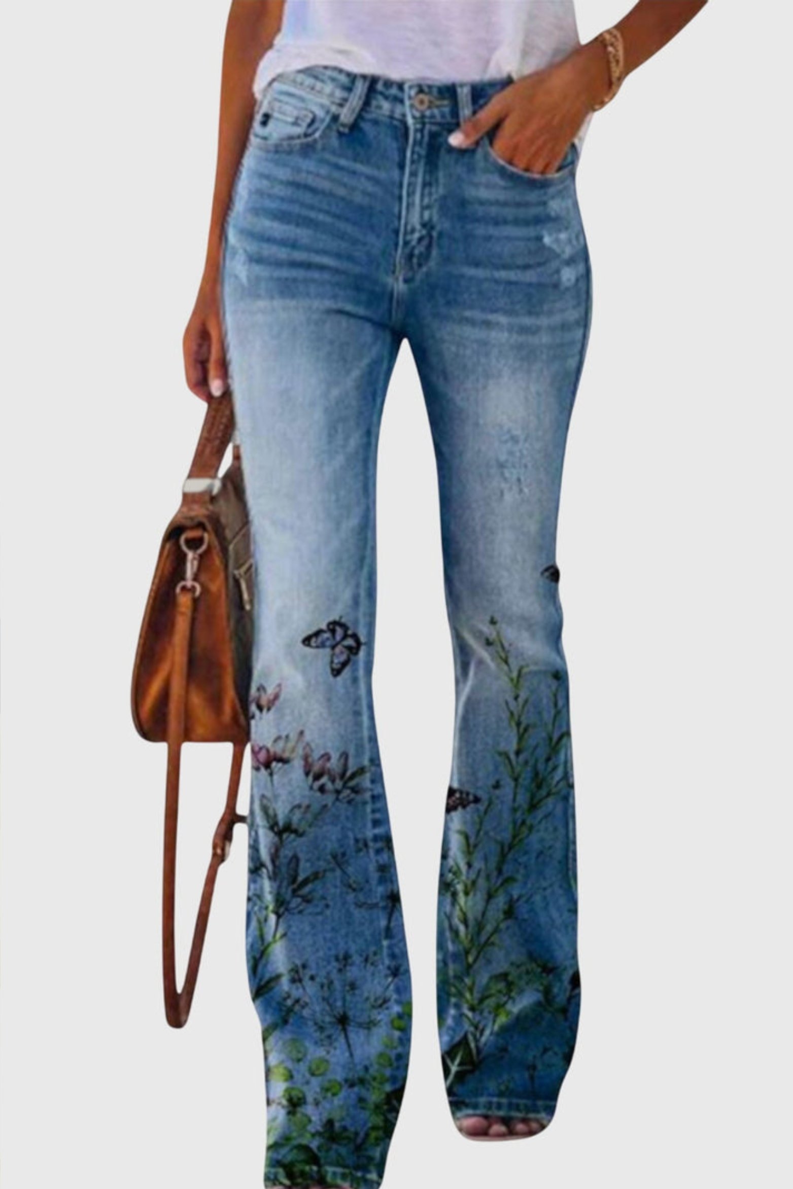 Women's Bloom Print Wide Leg Pants