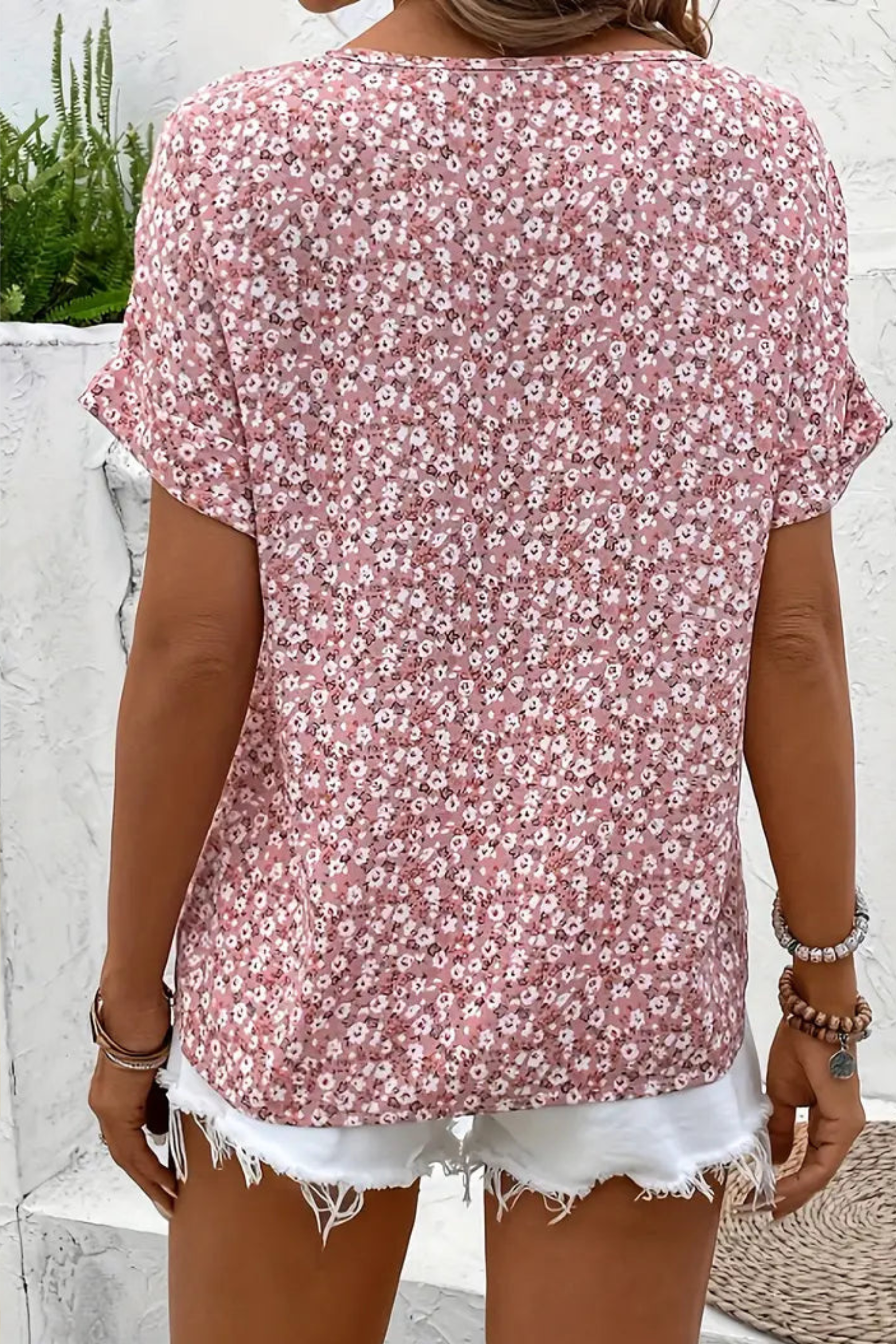 Women's Floral Button Up Blouse