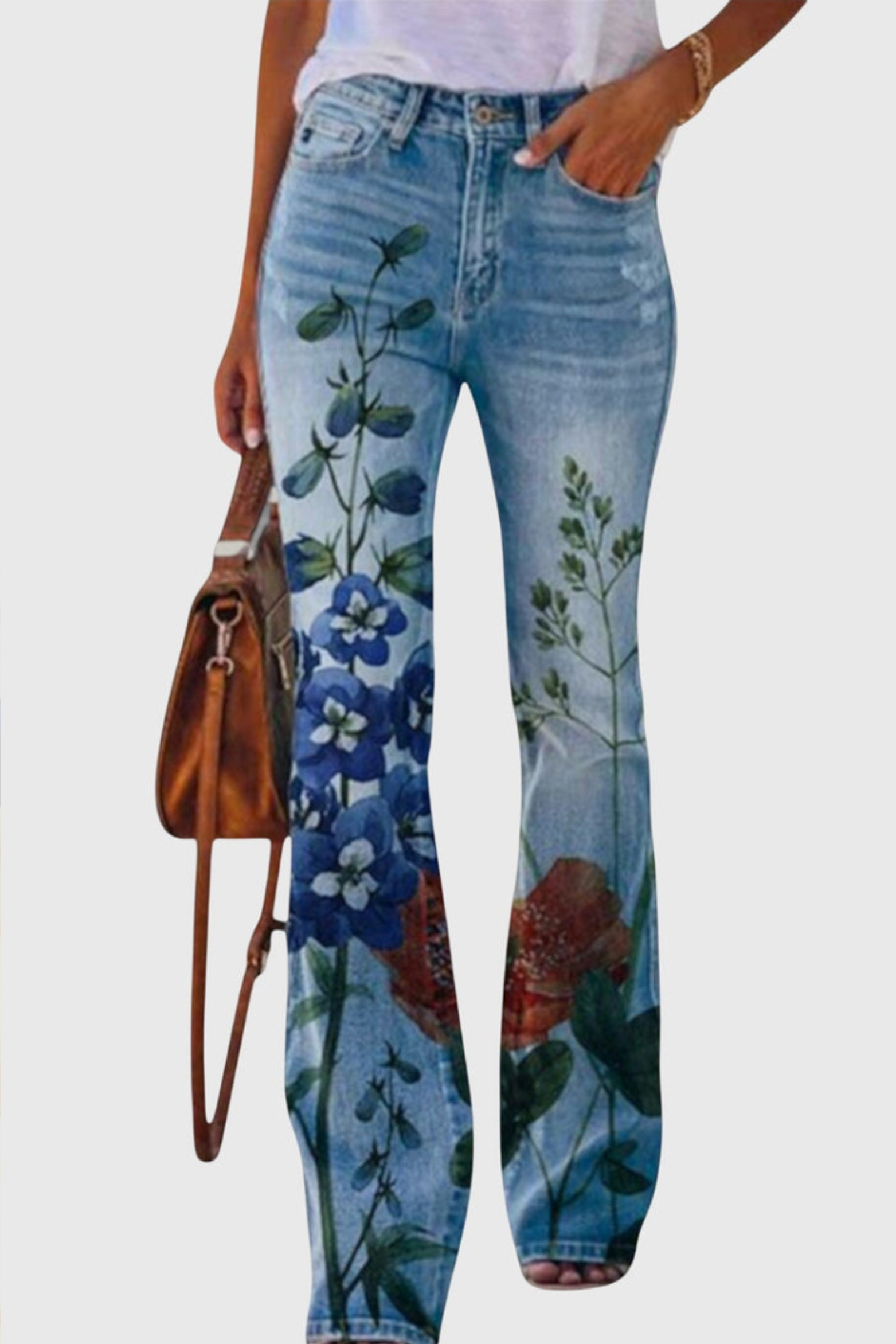 Women's Bloom Print Wide Leg Pants