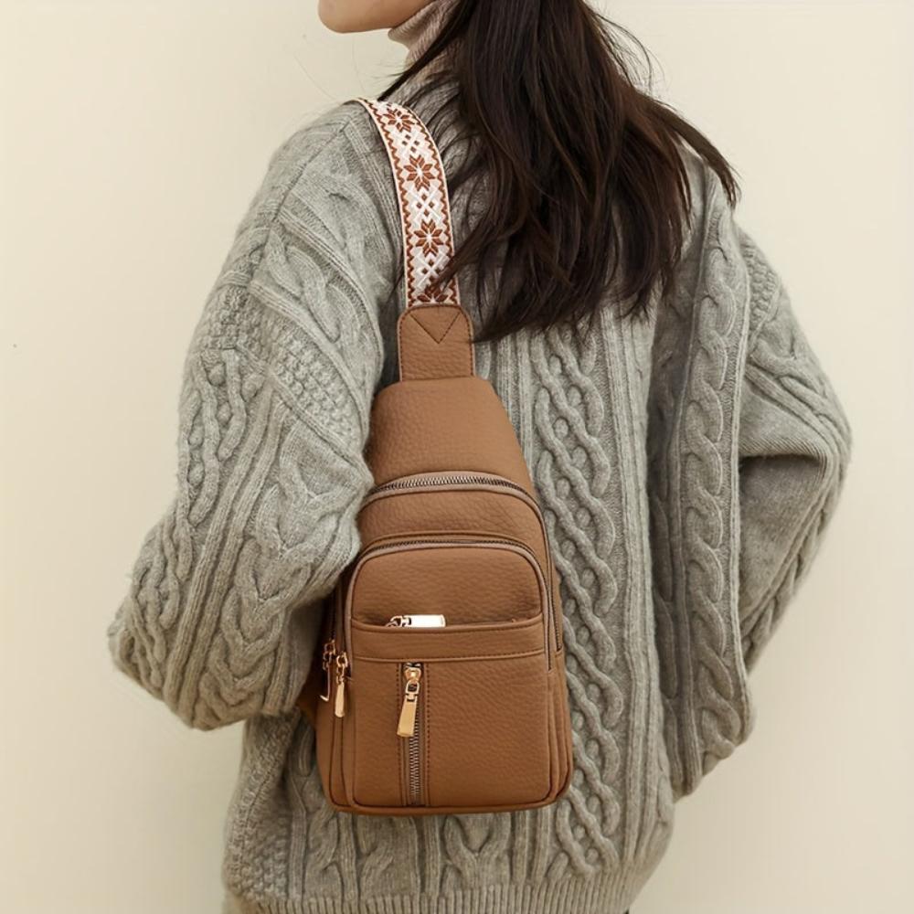Women's Margaret Pebbled Vegan Leather Sling Crossbody Bag