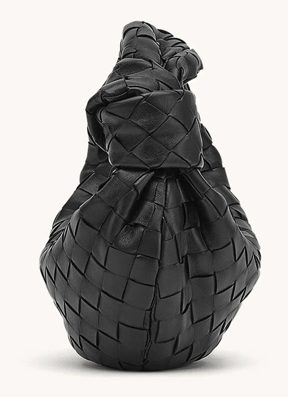 Women's Woven Knot-Handle Mini Hobo Bag