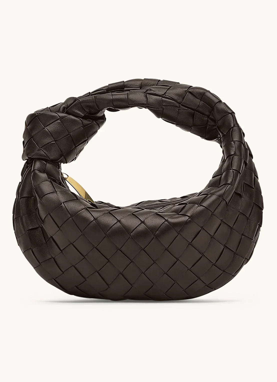 Women's Woven Knot-Handle Mini Hobo Bag