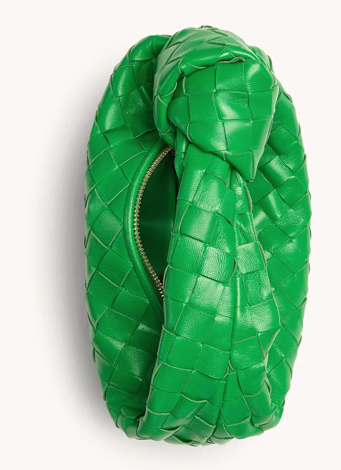 Women's Woven Knot-Handle Mini Hobo Bag